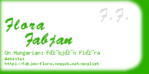 flora fabjan business card